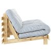 Modro-bílá dvoumístná rozkládací pohovka Karup Design Roots 140 cm