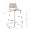 Béžová čalouněná barová židle Kave Home Zahara 65 cm
