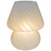 Bílá skleněná stolní LED lampa Alikon