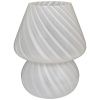 Bílá skleněná stolní LED lampa Alikon