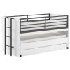 Bílá lakovaná patrová postel Vipack Sam 90 x 200 cm
