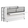 Bílá lakovaná patrová postel Vipack Sam 90 x 200 cm