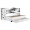 Bílá lakovaná patrová postel Vipack Sam 90 x 200 cm