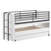Bílá lakovaná patrová postel Vipack Sam 90 x 200 cm