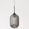 Kouřově šedé skleněné závěsné světlo Nova Luce Athena 22,5 cm -fv-interier-25
