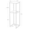 Černý kovový stojan na květiny Yamazaki Tower 80 cm