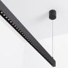 Černé kovové závěsné LED světlo Nova Luce Linear 125 cm