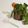Modro-hnědá skleněná samozavlažovací baňka Hübsch Flora -fv-interier-25