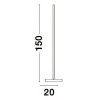 Černá kovová stojací LED lampa Nova Luce Colby 150 cm