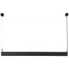 Černé kovové závěsné LED světlo Nova Luce Linear 120,7 cm