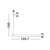Černé kovové závěsné LED světlo Nova Luce Linear 120,7 cm