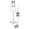Šedá kovová zahradní stolní LED lampa Nova Luce Colt M