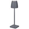 Šedá kovová nabíjecí stolní LED lampa Nova Luce Colt S