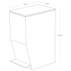 Černý plastový pedálový odpadkový koš Yamazaki Tower 3,9 l