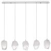 Skleněné závěsné světlo Nova Luce Ice 84 cm