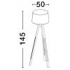 Bílá stojací lampa Nova Luce Le Roy 145 cm