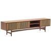 Ořechový TV stolek Kave Home Elan 200 x 40 cm