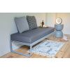 Šedá čalouněná lavice Fermob Bellevie 148 cm s hnědou podnoží -fv-interier-25