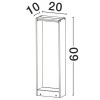 Tmavě šedé kovové venkovní sloupkové LED světlo Nova Luce Twin 60 cm