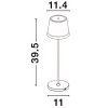 Šedá kovová zahradní stolní LED lampa Nova Luce Seina