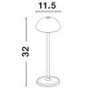 Černá kovová zahradní stolní LED lampa Nova Luce Rose