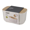 Bílý plastový chlebník s prkénkem Bread Bin