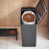 Černý plastový zásobník krmiva Yamazaki Tower 25 l -fv-interier-25