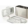 Stříbrno-bílý nerezový stojan na mycí prostředky Surface Sink Tidy -fv-interier-25