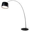 Černá kovová stojací lampa Angel Cerdá No. 8064, 214 cm
