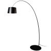 Černá kovová stojací lampa Angel Cerdá No. 8064, 214 cm
