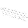 Bílý kovový nástěnný věšák na klíče Yamazaki Smart 6 x 24,5 cm s policí
