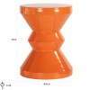 Oranžový kovový odkládací stolek Richmond Diablo 35 cm