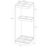 Bílý kovový stojan na deštníky Yamazaki Smart 30 cm
