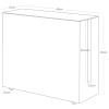 Bílý kovový pojízdný box na kabely Yamazaki Tower 34,5 cm