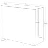 Černý kovový pojízdný box na kabely Yamazaki Tower 34,5 cm