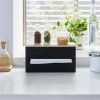 Černý kovový box na ubrousky Yamazaki Rin 26 x 11 cm -fv-interier-25