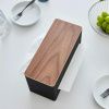 Černý kovový box na ubrousky Yamazaki Rin 26 x 11 cm -fv-interier-25