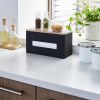 Černý kovový box na ubrousky Yamazaki Rin 26 x 11 cm -fv-interier-25