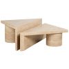 Set kamenných konferenčních stolků Fictus 91 x 91 cm