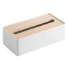 Bílý kovový box na ubrousky Yamazaki Rin 26 x 13 cm