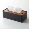 Černý kovový box na ubrousky Yamazaki Rin 26 x 13 cm -fv-interier-25