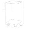 Bílý kovový pojízdný stojan na toaletní papír Yamazaki Tower 43 cm