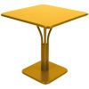 Žlutý kovový stůl Fermob Luxembourg Pedestal 71 x 71 cm