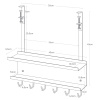Bílý kovový organizér na kabely Yamazaki Smart 43 x 11,5 cm