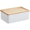 Bílý plastový úložný box Yamazaki Rin 18,5 x 12,5 cm