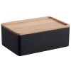 Černý plastový úložný box Yamazaki Rin 18,5 x 12,5 cm