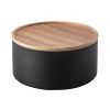 Černý kovový úložný box Yamazaki Rin 22 cm