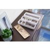 Bílý plastový třípatrový úložný box Yamazaki Rin 24 x 8 cm -fv-interier-25