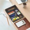 Set dvou kouřově šedých plastových organizérů Yamazaki Tower 24 x 8 cm