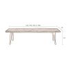 Hnědá lavice DUTCHBONE Alagon 180 cm